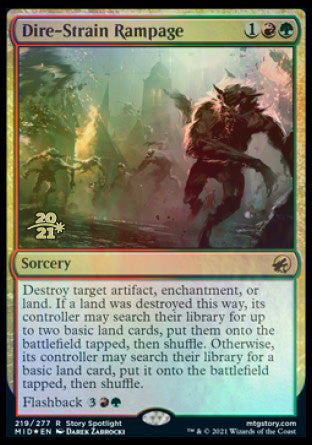 Dire-Strain Rampage [Innistrad: Midnight Hunt Prerelease Promos] | Rook's Games and More