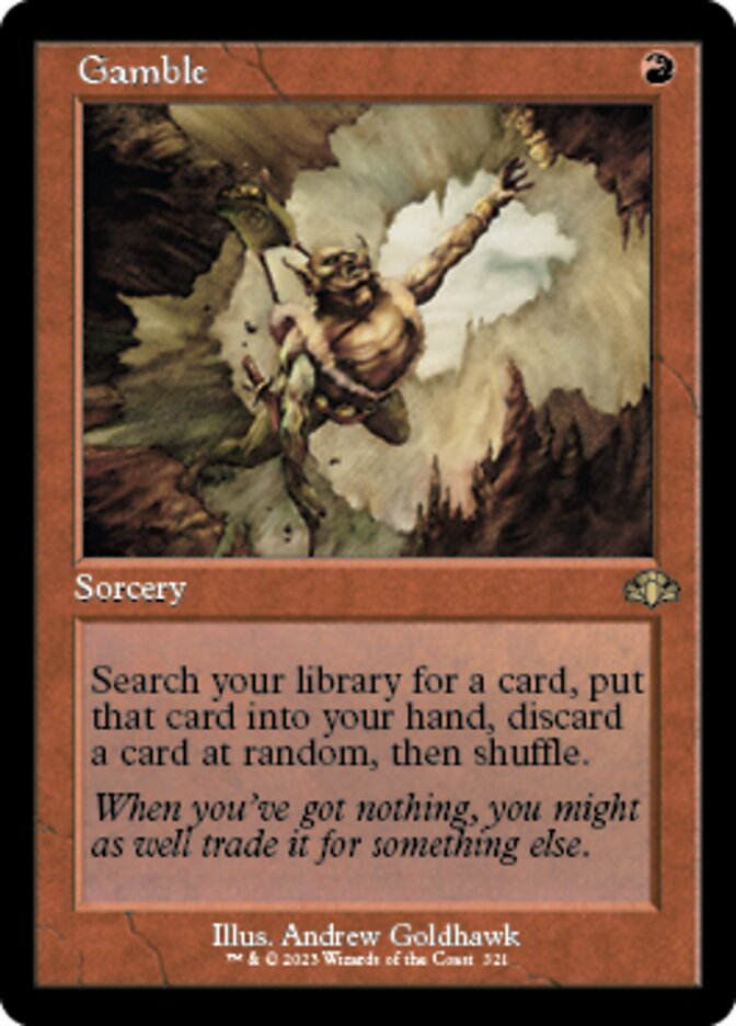 Gamble (Retro) [Dominaria Remastered] | Rook's Games and More