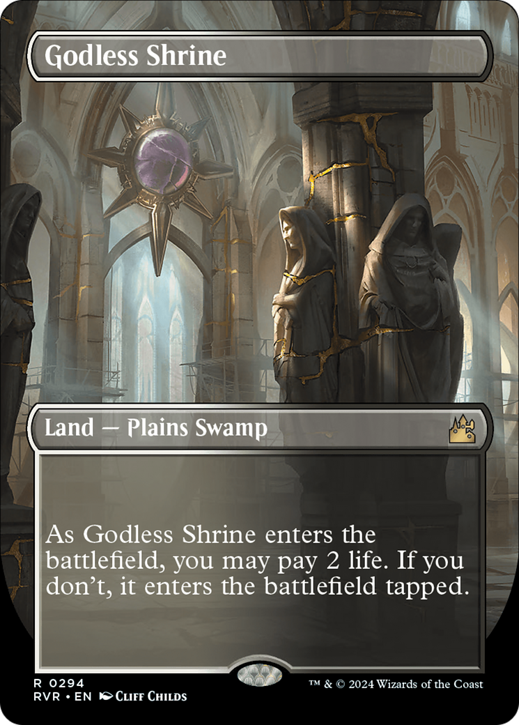 Godless Shrine (Borderless) [Ravnica Remastered] | Rook's Games and More