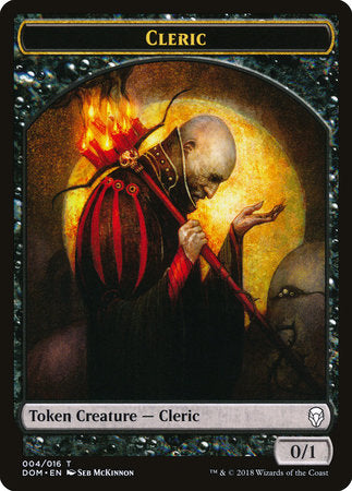 Cleric Token [Dominaria Tokens] | Rook's Games and More
