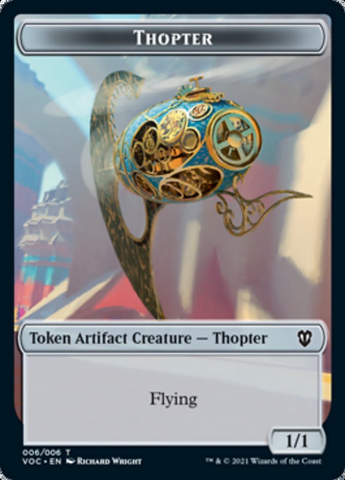 Spirit (003) // Thopter Double-sided Token [Innistrad: Crimson Vow Commander Tokens] | Rook's Games and More