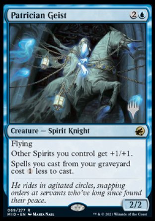 Patrician Geist (Promo Pack) [Innistrad: Midnight Hunt Promos] | Rook's Games and More