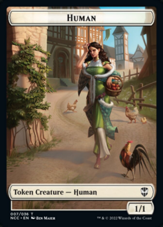 Eldrazi Spawn // Human Double-sided Token [Streets of New Capenna Commander Tokens] | Rook's Games and More