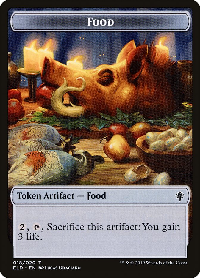 Food (018/020) [Throne of Eldraine Tokens] | Rook's Games and More