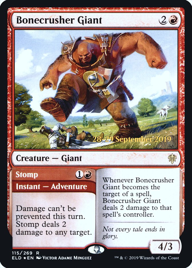 Bonecrusher Giant // Stomp  [Throne of Eldraine Prerelease Promos] | Rook's Games and More