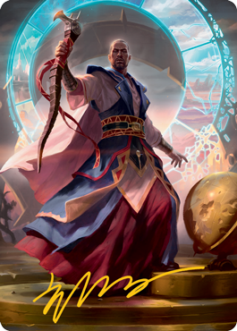 Teferi, Who Slows the Sunset Art Card (Gold-Stamped Signature) [Innistrad: Midnight Hunt Art Series] | Rook's Games and More