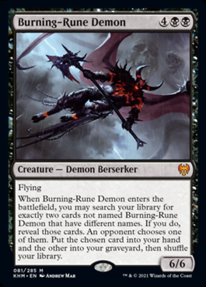 Burning-Rune Demon [Kaldheim] | Rook's Games and More