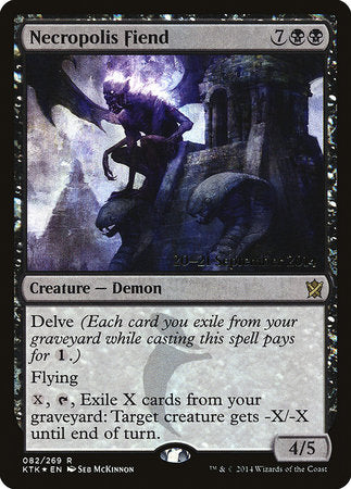 Necropolis Fiend [Khans of Tarkir Promos] | Rook's Games and More