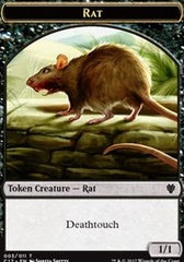 Rat (003) // Cat (001) Double-sided Token [Commander 2017 Tokens]