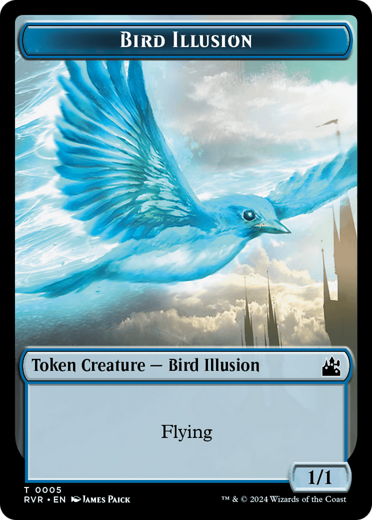 Bird Illusion Token [Ravnica Remastered Tokens] | Rook's Games and More