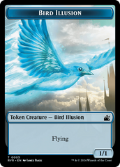 Elf Knight // Bird Illusion Double-Sided Token [Ravnica Remastered Tokens] | Rook's Games and More