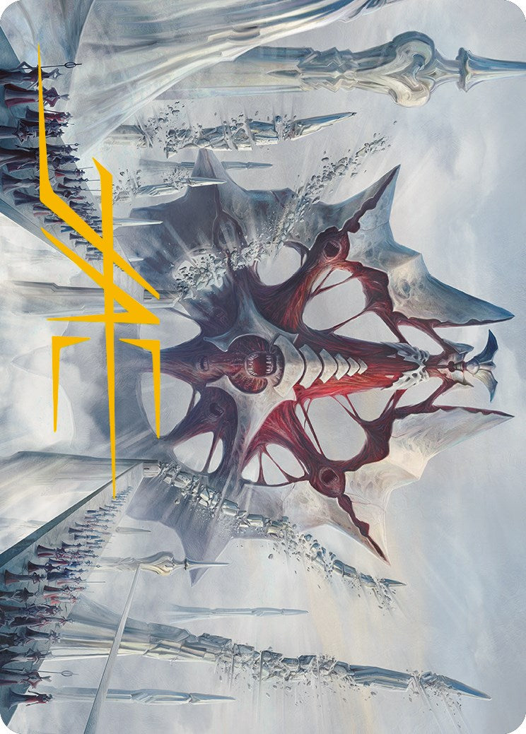 Mondrak, Glory Dominus Art Card (Gold-Stamped Signature) [Phyrexia: All Will Be One Art Series] | Rook's Games and More