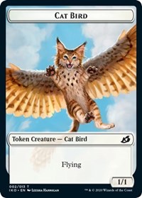 Cat Bird // Human Soldier (004) Double-sided Token [Ikoria: Lair of Behemoths Tokens] | Rook's Games and More