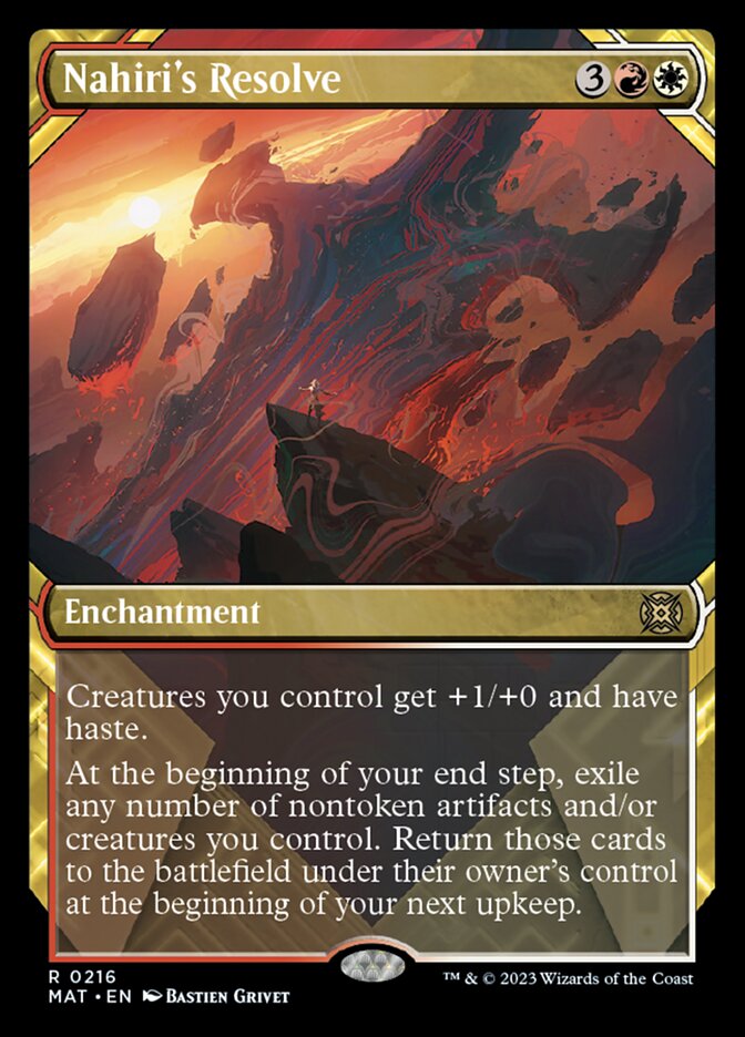Nahiri's Resolve (Showcase Halo Foil) [March of the Machine: The Aftermath] | Rook's Games and More
