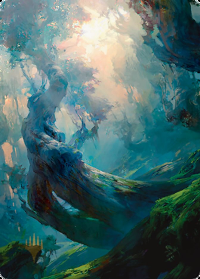 Forest 3 Art Card (Gold-Stamped Signature) [Zendikar Rising Art Series] | Rook's Games and More