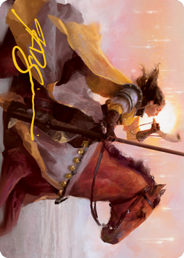 Sunrise Cavalier Art Card (Gold-Stamped Signature) [Innistrad: Midnight Hunt Art Series] | Rook's Games and More