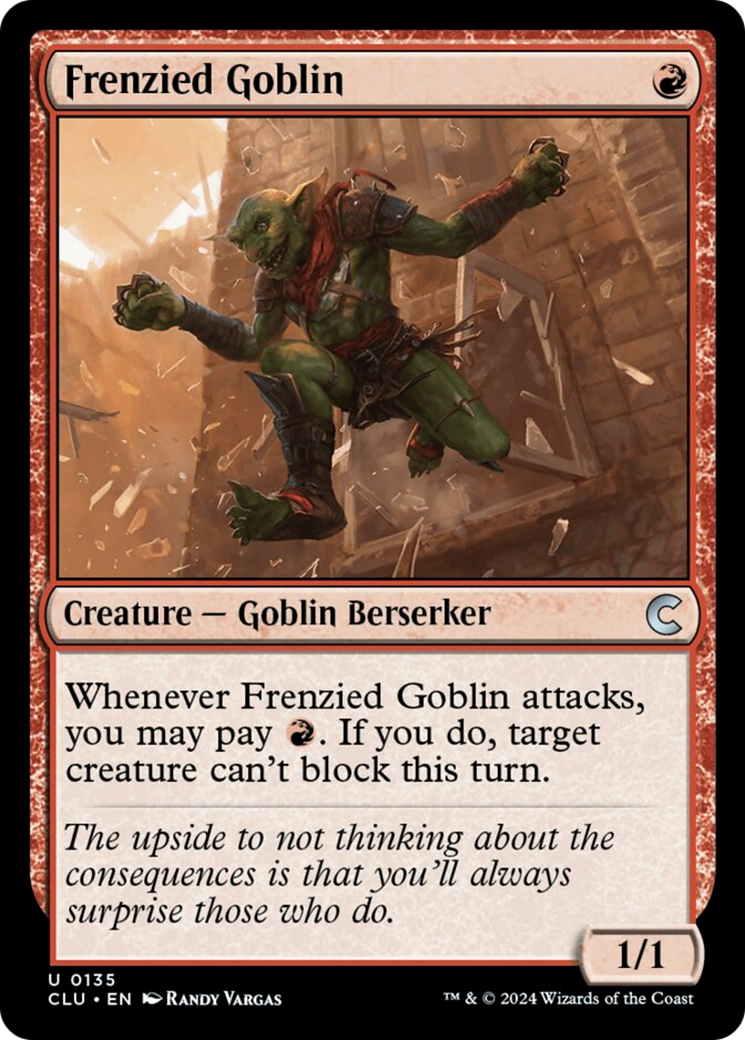 Frenzied Goblin [Ravnica: Clue Edition] | Rook's Games and More