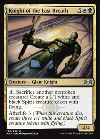 Knight of the Last Breath [Ravnica Allegiance] | Rook's Games and More