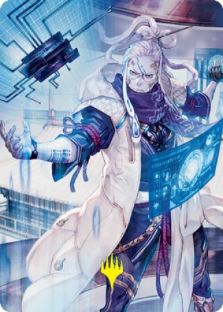 Tameshi, Reality Architect 2 Art Card (Gold-Stamped Signature) [Kamigawa: Neon Dynasty Art Series] | Rook's Games and More
