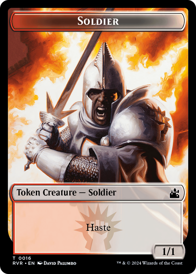 Soldier Token [Ravnica Remastered Tokens] | Rook's Games and More