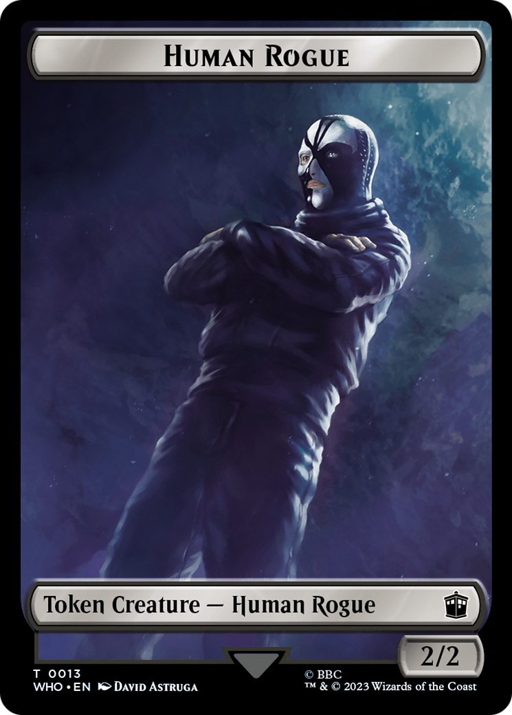 Human Rogue // Clue (0021) Double-Sided Token [Doctor Who Tokens] | Rook's Games and More