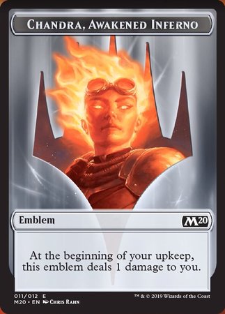 Emblem - Chandra, Awakened Inferno [Core Set 2020 Tokens] | Rook's Games and More