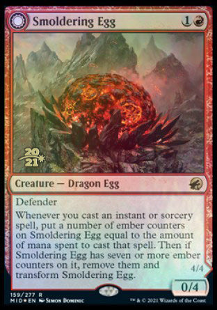 Smoldering Egg // Ashmouth Dragon [Innistrad: Midnight Hunt Prerelease Promos] | Rook's Games and More