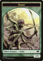 Snake (017) // Saproling Double-Sided Token [Commander 2015 Tokens] | Rook's Games and More
