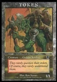 Goblin Soldier Token (Apocalypse) [Magic Player Rewards 2001] | Rook's Games and More