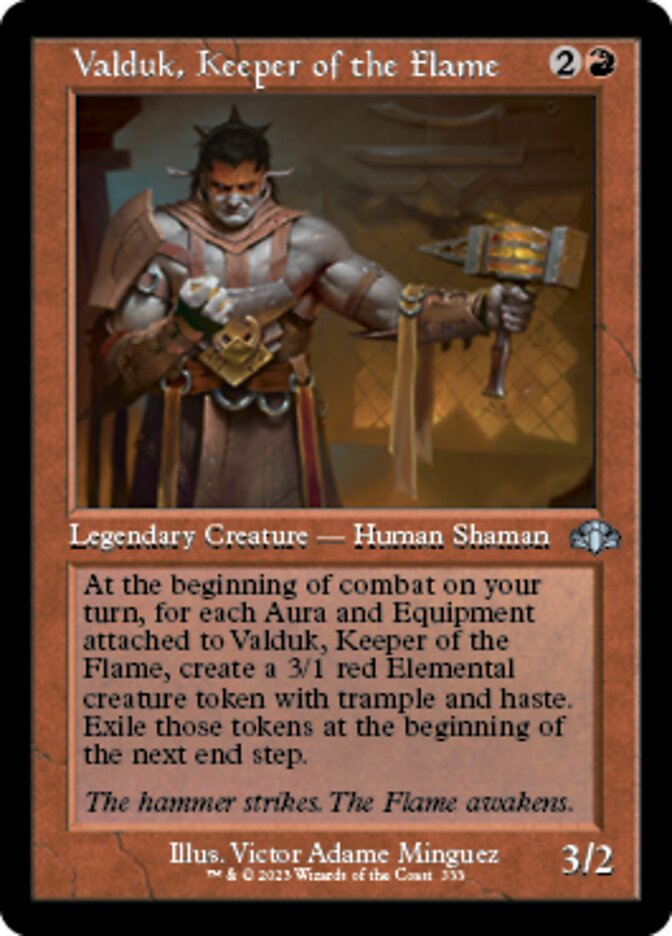 Valduk, Keeper of the Flame (Retro) [Dominaria Remastered] | Rook's Games and More