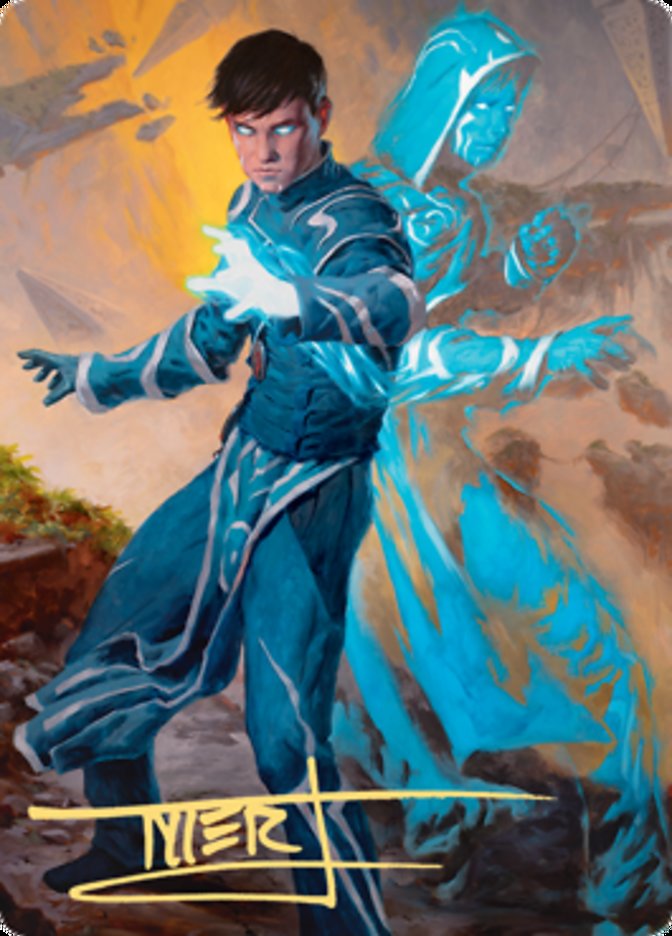 Jace, Mirror Mage 1 Art Card (Gold-Stamped Signature) [Zendikar Rising Art Series] | Rook's Games and More