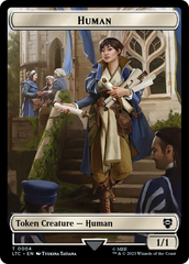Human Knight // Human Double-Sided Token [The Lord of the Rings: Tales of Middle-Earth Commander Tokens] | Rook's Games and More
