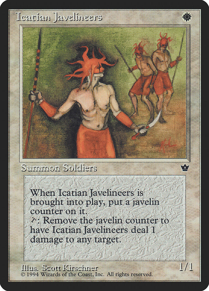 Icatian Javelineers (Scott Kirschner) [Fallen Empires] | Rook's Games and More