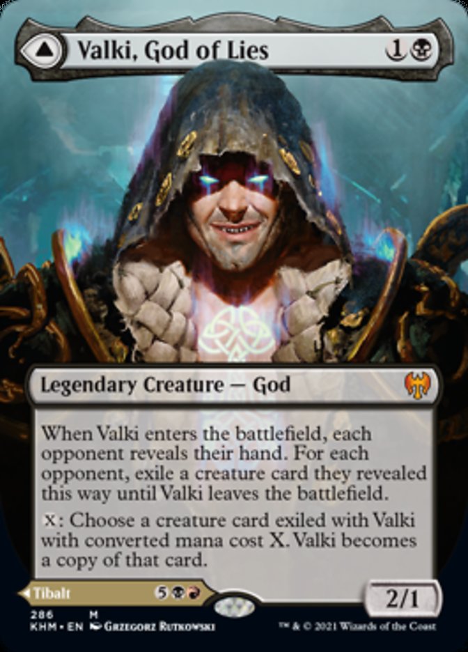 Valki, God of Lies // Tibalt, Cosmic Impostor (Borderless) [Kaldheim] | Rook's Games and More