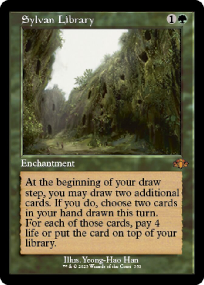 Sylvan Library (Retro) [Dominaria Remastered] | Rook's Games and More