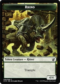 Rhino // Egg Double-sided Token [Commander 2019 Tokens] | Rook's Games and More