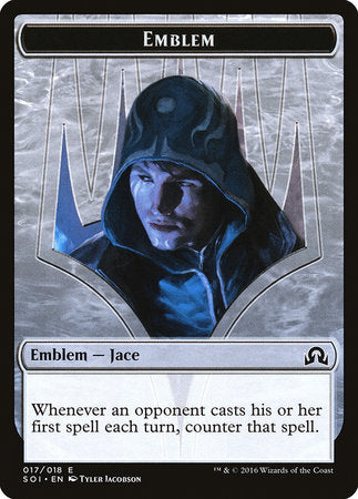 Emblem - Jace, Unraveler of Secrets [Shadows over Innistrad Tokens] | Rook's Games and More