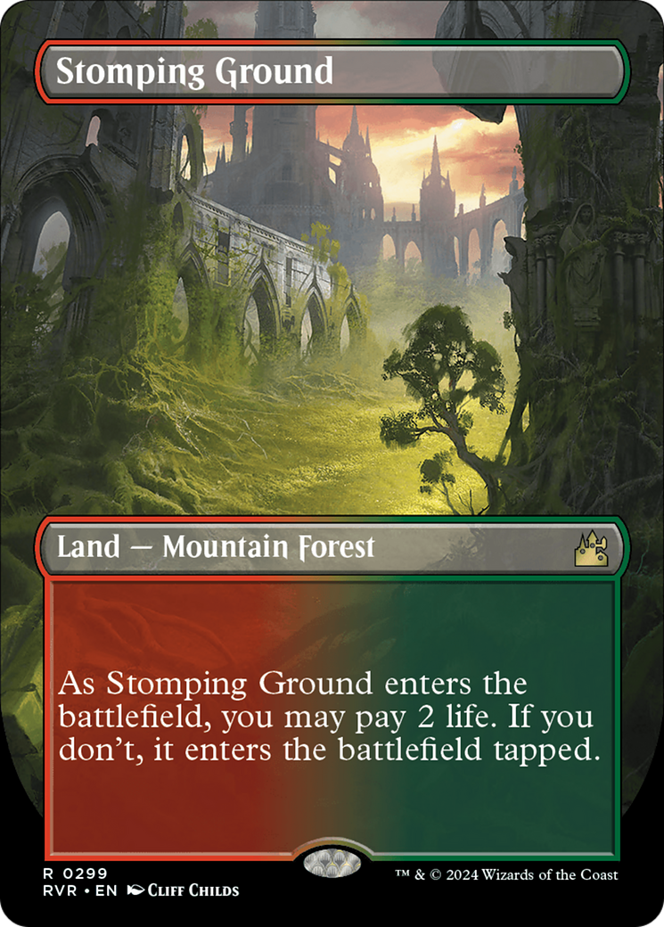 Stomping Ground (Borderless) [Ravnica Remastered] | Rook's Games and More