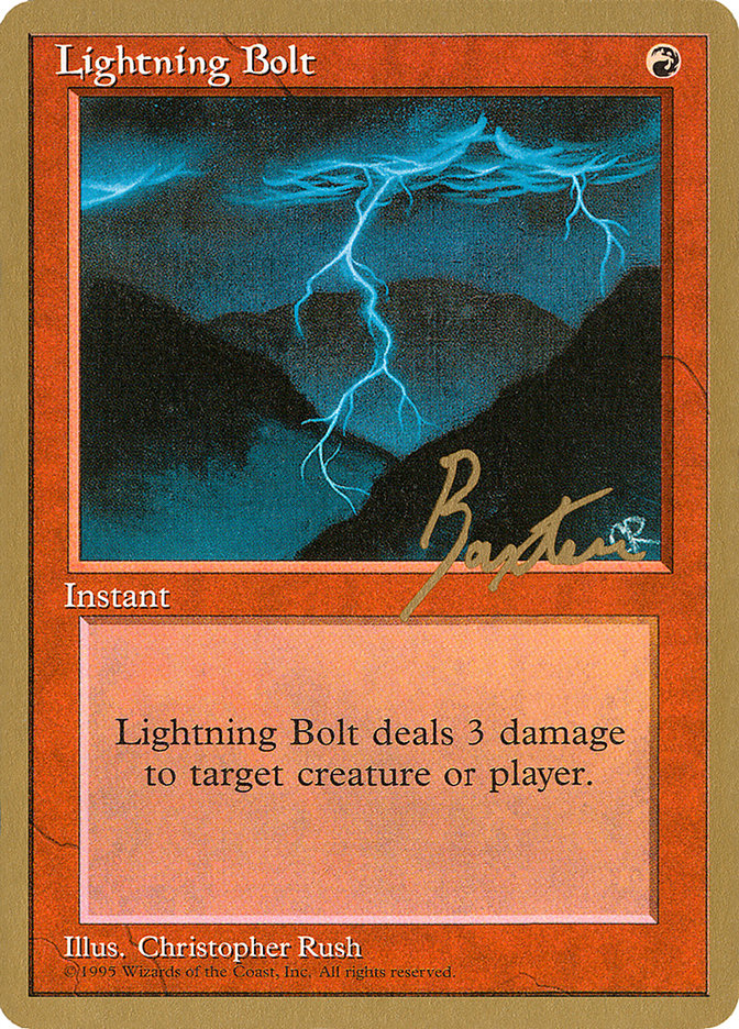 Lightning Bolt (George Baxter) [Pro Tour Collector Set] | Rook's Games and More