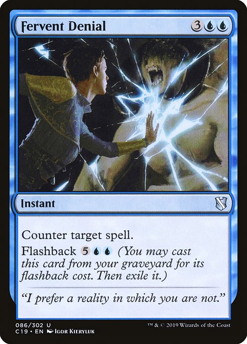 Fervent Denial [Commander 2019] | Rook's Games and More