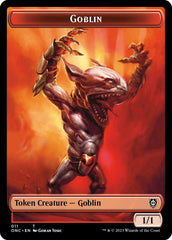 Rebel // Goblin Double-Sided Token [Phyrexia: All Will Be One Commander Tokens] | Rook's Games and More