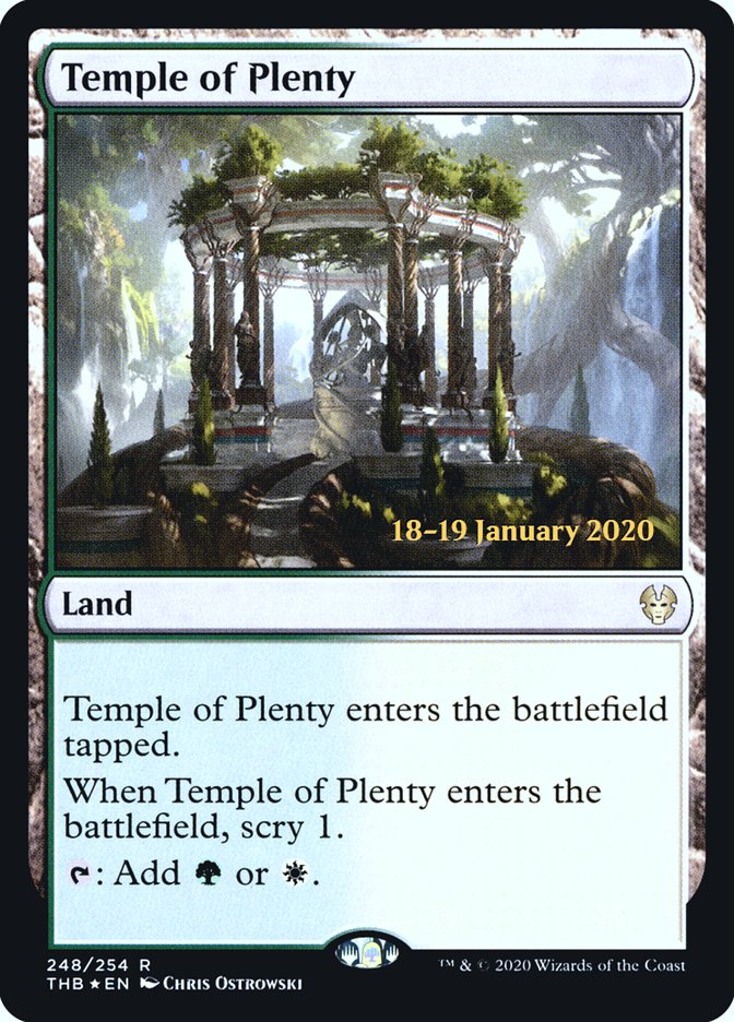 Temple of Plenty [Theros Beyond Death Prerelease Promos] | Rook's Games and More