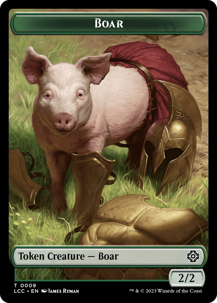 Boar // Merfolk (0005) Double-Sided Token [The Lost Caverns of Ixalan Commander Tokens] | Rook's Games and More