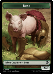 Boar // Merfolk (0005) Double-Sided Token [The Lost Caverns of Ixalan Commander Tokens] | Rook's Games and More