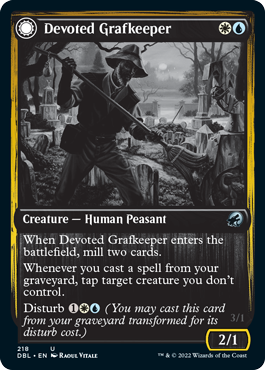 Devoted Grafkeeper // Departed Soulkeeper [Innistrad: Double Feature] | Rook's Games and More