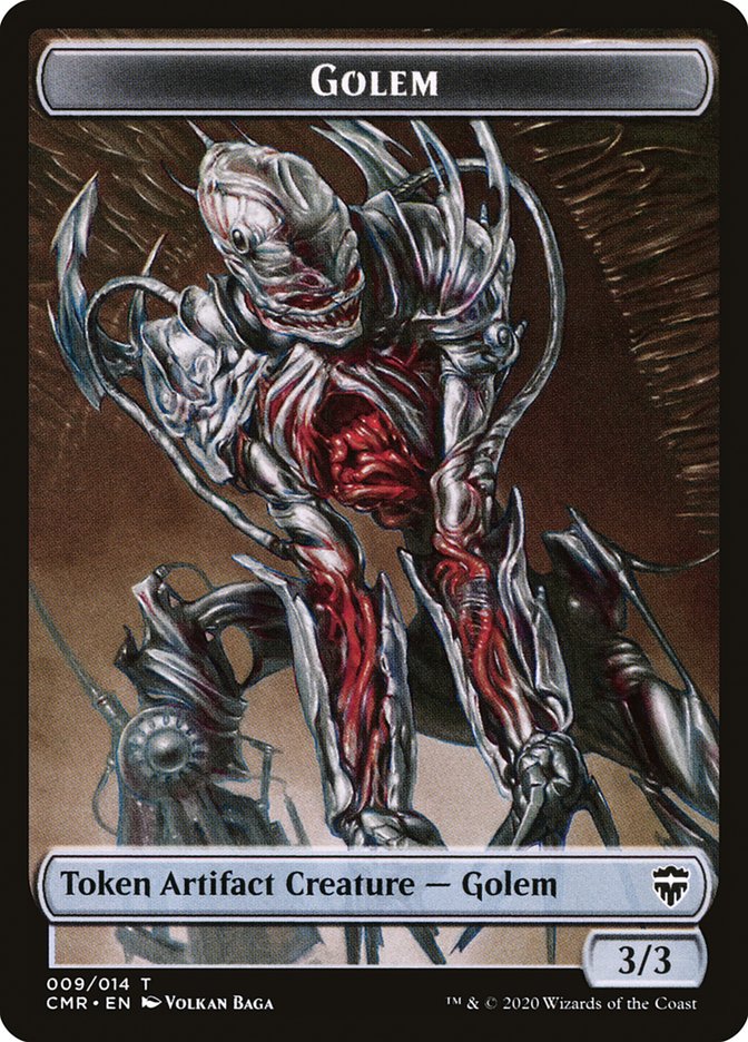Golem // Zombie Token [Commander Legends Tokens] | Rook's Games and More
