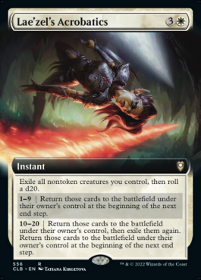 Lae'zel's Acrobatics (Extended Art) [Commander Legends: Battle for Baldur's Gate] | Rook's Games and More