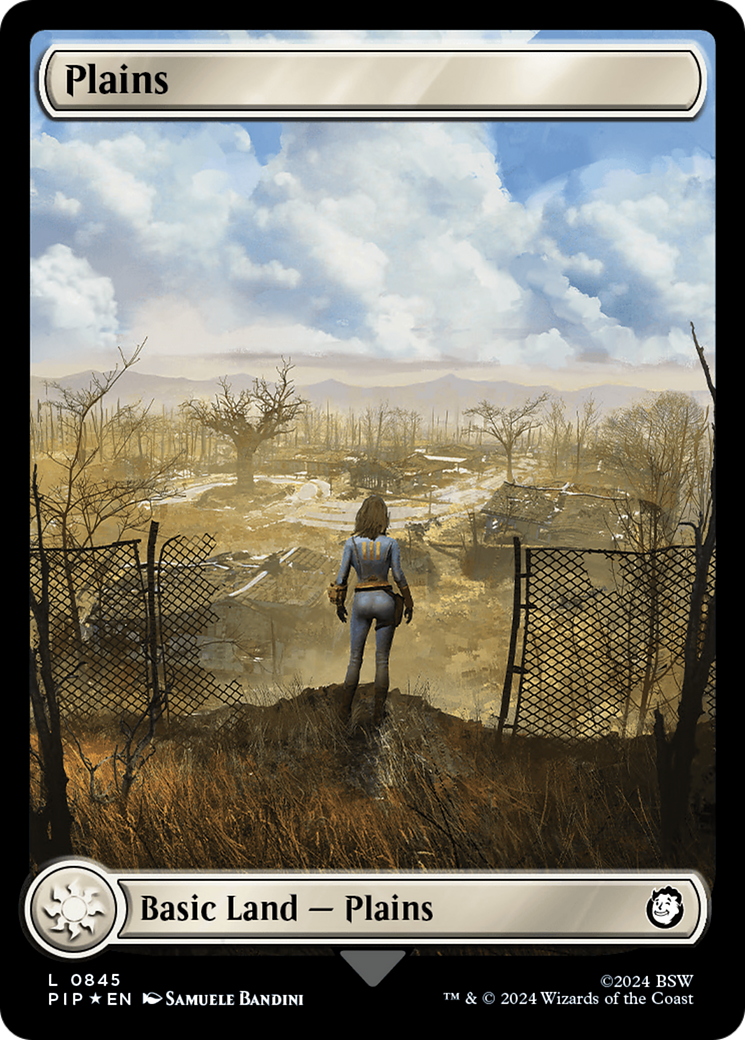 Plains (0845) (Surge Foil) [Fallout] | Rook's Games and More