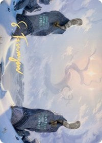 Snow-Covered Plains (276) Art Card (Gold-Stamped Signature) [Kaldheim: Art Series] | Rook's Games and More