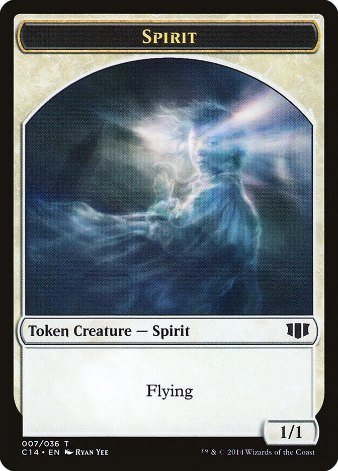 Soldier // Spirit Double-sided Token [Commander 2014 Tokens] | Rook's Games and More